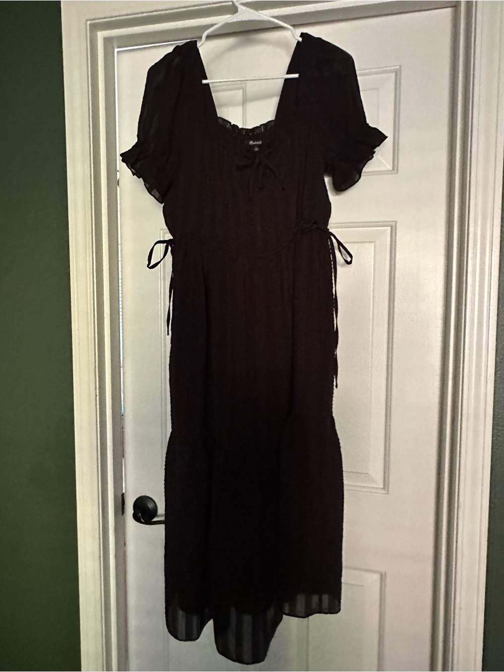 Madewell Black Maxi Dress with Tie-Waist